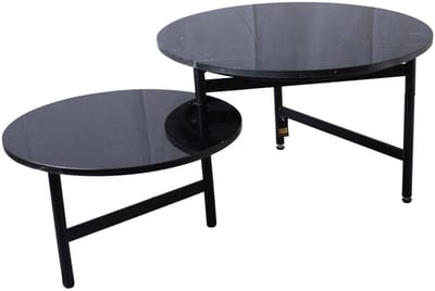 PTMD Salontafel Waze - 100x60x45 cm - Ijzer - Zwart