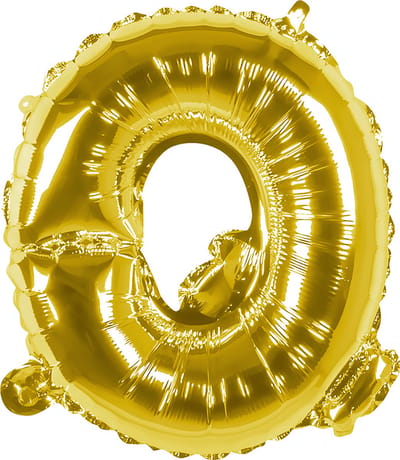 Boland - Folieballon 'Q' goud Q - Goud - Letterballon
