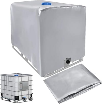 IBC Tankafdekking 1000 liter - Afdekzeil voor Waterreservoir en Regentonnen - Zilver