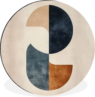 WallCircle - Wandcirkel - Muurcirkel - Cirkels - Abstract - Kleurrijk - Aluminium - Dibond - 30x30 cm - Binnen en Buiten