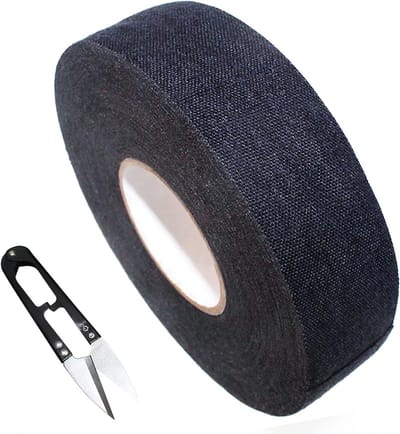 Hockey Racket Tape 25M - Slip Grip Tape voor IJs Hockey, Inclusief Schaar, Zwart, Duurzaam en Comfortabel