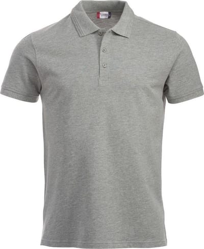 Clique Manhattan Heren Polo Grijs Melange maat XS