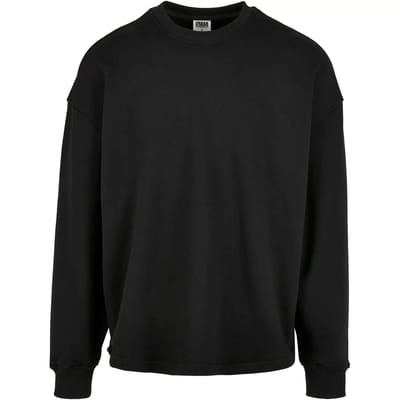 Urban Classics Organic Oversized Boxy Crew Heren Sweatshirts - zwart - M