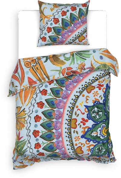 Heckettlane Dekbedovertrek Hailey - Eenpersoons - Bamboe - 140x200-220 cm - Multi