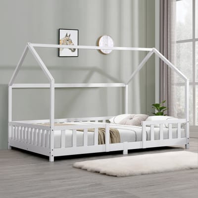 Kinderbed Sisimiut met uitvalbeveiliging 120x200 cm wit