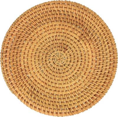 Krumble Pannenonderzetter rond - Pannenonderzetter hittebestendig - Panonderzetters - Ronde onderzetters voor pannen - Panonderzetters bruin - Pannenonderzetters rotan - Onderzetters pannen - 20 cm