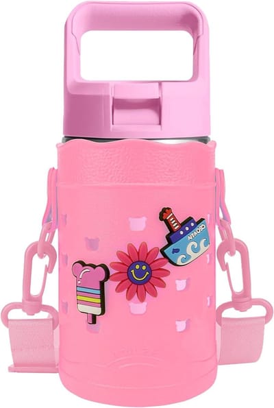 Dailygoody - Waterfles Houder - Verstelbare Draagband - Roze