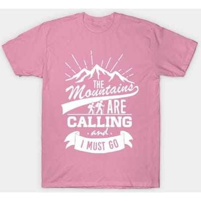 T-shirt Femme T-shirt de Randonnée Les Montagnes Appellent Imprimé Harajuku T-shirt Kawaii Été Manches Courtes T-shirt Femme Haut 4XL rose