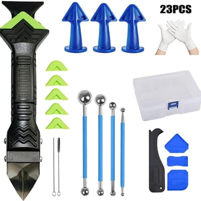 Voegafwerkingsset-kitverwijderaar-kitafstrijkgereedschap-meervoudig gebruik-voor voegwerk en afdichtmateriaal-Set 12