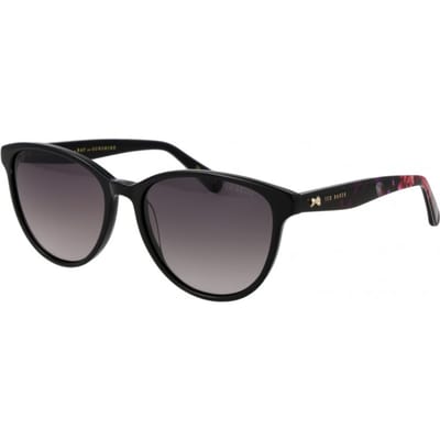 Ted Baker TB1763 Flori 001 glanzend zwart grijs gradiënt zonnebril