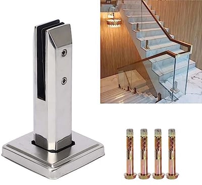 Trapglazen Klem voor Zwembaden en Hekken - Roestvrij Staal, Geschikt voor Glas van 10-16 mm
