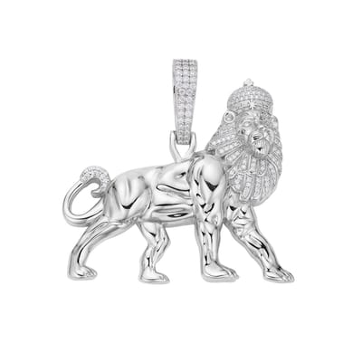 Juwelier Zwartevalk zilveren (gerhodineerd) Leeuw hanger - 24.360