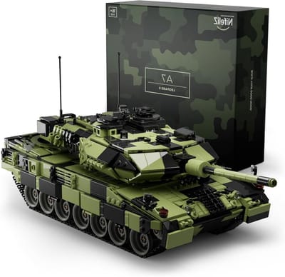 Leopard II A7 Tank Bouwset voor Volwassenen - 2069 Delen, Verzamelmodel voor Tankliefhebbers, Perfecte Cadeau voor Modelbouwers en Legerfans