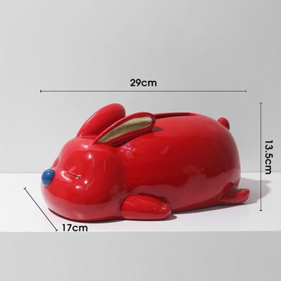 Creatieve Konijn Tissuebox Ornamenten Kartonnen Doos Woonkamer Huis Eettafel Salontafel Slaapkamer Schattige Decoraties red