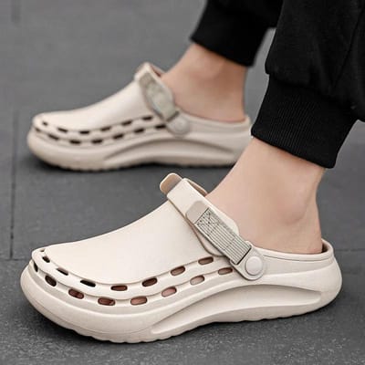 Sneldrogende EVA effen kleur herensandalen mode trendy lichtgewicht outdoor reisbenodigdheden strandschoenen casual herenslippers 42