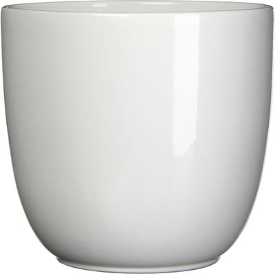 Mica Decorations Bloempot/plantenpot - wit - keramiek - D31 cm x H28