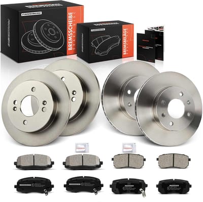 Frankberg 4x remschijven 8x remblokken vooras achteras voor Hyundai