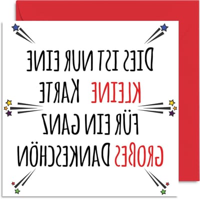 Bedankkaarten - Wenskaarten Waarderingskaarten - Dankbaarheid Tonen - Uniek Grappig Ontwerp - 145 mm x 145 mm - Wit