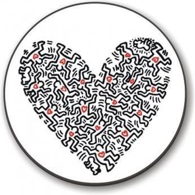 Eminent Keith Haring Mouse Pad Zwart, Rood, Wit