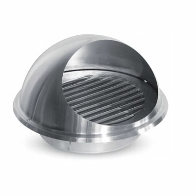 Edm Roestvrij Staal Ventilatierooster Ingebouwd In Beker 125 Mm Zilver