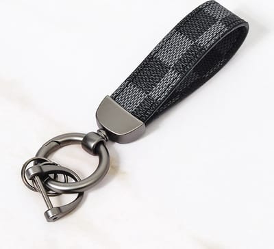 Go Go Gadget - Robuuste Leren Keychain - Voor Mannen/Vrouwen - Incl. Schroevendraaiertje - In Zwart/Grijs/Gunmetal/Leder