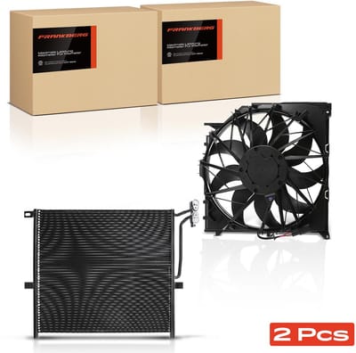 Frankberg 1x aircocondensor+koelventilator voor BMW X3 E83