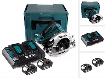 Makita DHS 782 PF2J Accu handcirkelzaag 36V (2x18V) 190 mm borstelloos in Makpac + 2x 3.0 Ah accu + dubbele lader