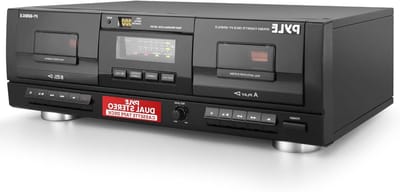 Dubbele Stereo Behuizing - Stereo Cassettespeler - Muziek Afspelen - USB Aansluiting - 21.5 x 42 x 13.5 cm - Zwart