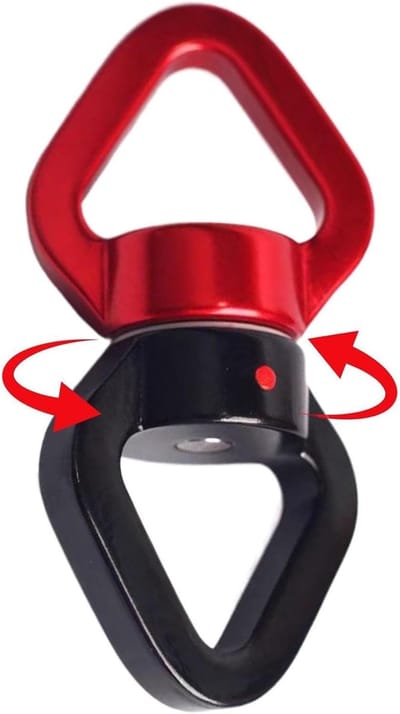 Draaibare Connector - Ophangring Schommel - Ontspannen Hangmat - Zelfuitlijnend Mechanisme - 30kN Draagvermogen - Aluminium