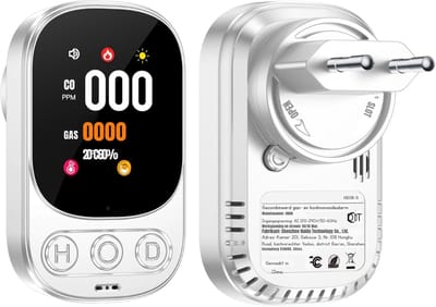 SAVI® Koolmonoxidemelder - Koolmonoxidemelders - Zilver - ‎9cm x 6cm x 4cm