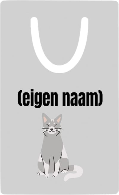Hacebo® - kat met eigen naam metalen boekenlegger - Katten - katten liefhebbers - iemand die houdt van katten - verjaardag - cadeau - kado Bladwijzer boekenleggers - 7.6 cm x 5cm