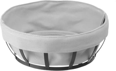 HENDI Rond broodmandje met wasbare zak – matzwarte afwerking – 220x220x80 mm
