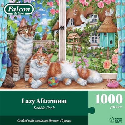 1000 stukjes legpuzzel voor volwassenen - Luie katten op het platteland