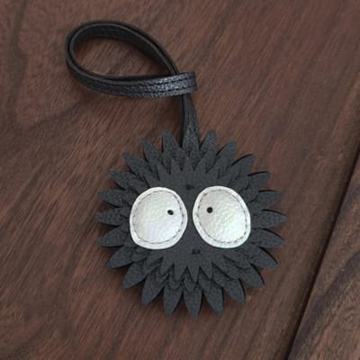 Zwarte Kolenbal Lederen Sleutelhanger voor Vrouwen Tas Hanger Schattig Eenvoudig Persoonlijkheid Vrouwelijk Getij Schattige Kleine Kolenbal Tas Accessoires