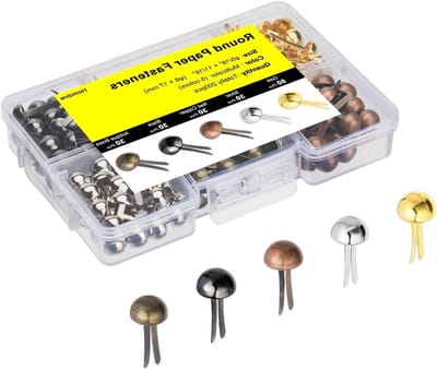 Papier Brads - Bevestigingsmiddelen Ambachten - Papier Werk - Metalen Splitpennen - 8 x 17 mm - Veelkleurig