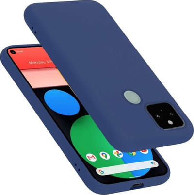 Cadorabo Hoesje geschikt voor Google PIXEL 5 in LIQUID BLAUW - Beschermhoes gemaakt van flexibel TPU silicone Case Cover