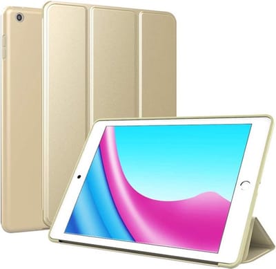 Hoes Geschikt voor Apple iPad 10.2 (2019/2020 /2021) - Goud - Casemania Tri Fold Tablet Case - Smart Cover