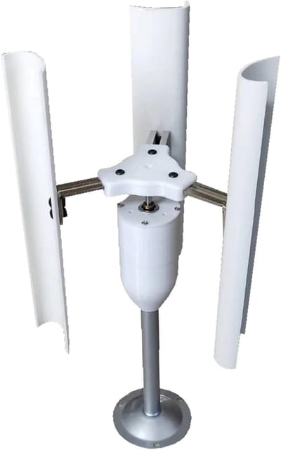 Verticale Windturbine - Windmolen Generator - Energie Opwekken - Lage Geluidsproductie - 42x22x9cm - Wit