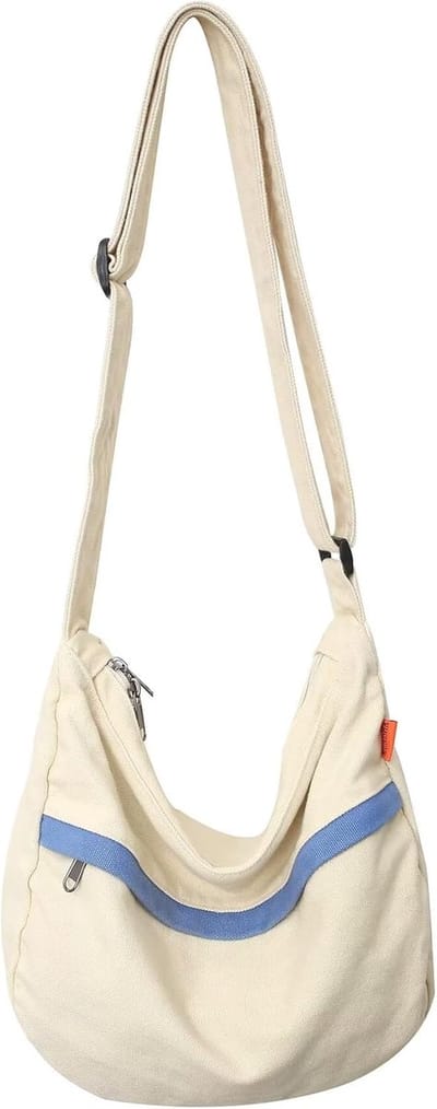 Crossbody Hobo Tas voor Mannen en Vrouwen - Casual Schoudertas met Verstelbare Bandjes, Lichtgewicht Tote Bag voor Reizen, Wandelen en Werk