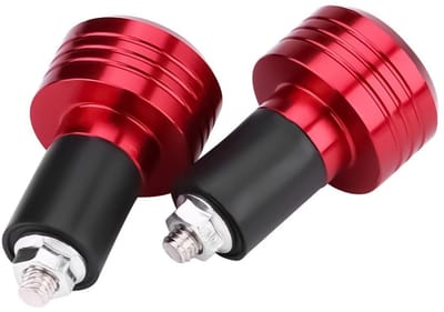 Dailygoods- Stuur Einddoppen Aluminium - Universele 22mm - Geanodiseerd Rood - Schokbestendig - Hittebestendig - Ergonomische Vorm - Stuuruiteinden