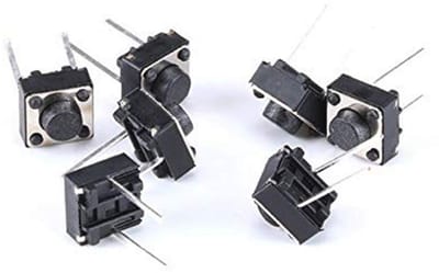 100-pack 2-pins DIP Momentary Tactiele Toetsdrukknop 6x6x5mm