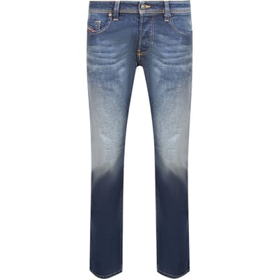 Diesel Larkee-X Straight Fit Stone Washed donkerblauwe jeans