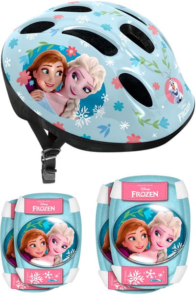 Set casque et coudieres / genouilleres - LA REINE DES NEIGES - RN246507 - 50 / 56 cm gray
