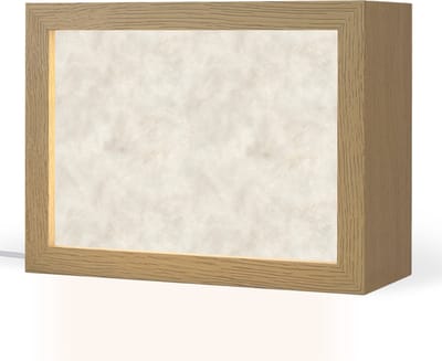 Tafellamp 20x15 cm - LED lamp - Crèmebeige - Marmer - Aders - Decoratieve tafellampen - Dimbaar - Tafellampje slaapkamer - Woonkamer binnen