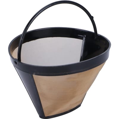 Roestvrijstalen Koffiefilter Koffiemachine Herbruikbare Kegel Koffiefilter Zeef Goud black
