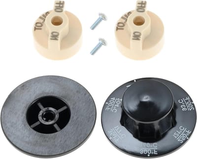 Regelklep en thermostaatknop - Vervangingsonderdelen kookplaat - Apparaat reparatie - Breed temperatuurbereik - 2 sets - Beige