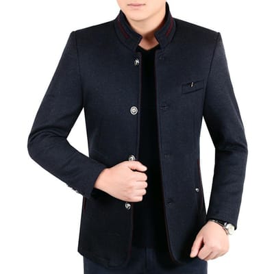 Nieuwe Herfst- en Winter Heren Business Mode Wollen Jassen Heren Strijkvrije Wollen Jassen 5XL