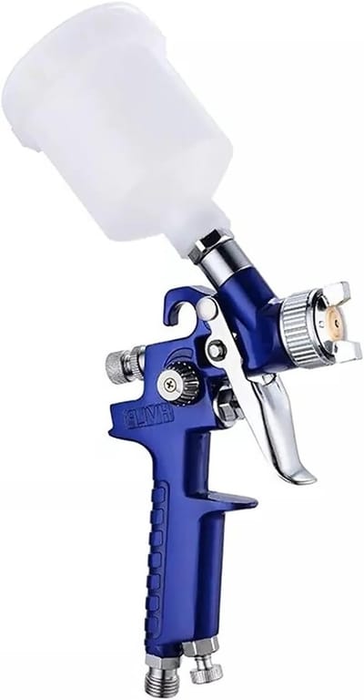 Complete HVLP Mini Air Spray Gun Set met 0.8mm Nozzle en 100ml Verfcontainer voor Precisie Verfwerkzaamheden