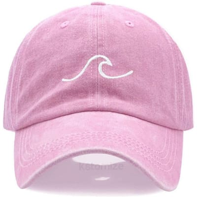 Casquette de Baseball pour Homme Femme Coton Lavé Broderie Vagues Broderie Casquette Papa Sport Casquettes de Golf pour Homme Chapeaux de Soleil Dropshipping Adjustable