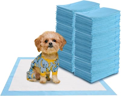 COSTWAY Trainingsonderleggers voor honden, lekvrij 5-laags design, puppypads, hygiënische pads, wegwerppads, PIPI-pads, trainingspads puppy's (100 stuks, 60 x 60 cm)